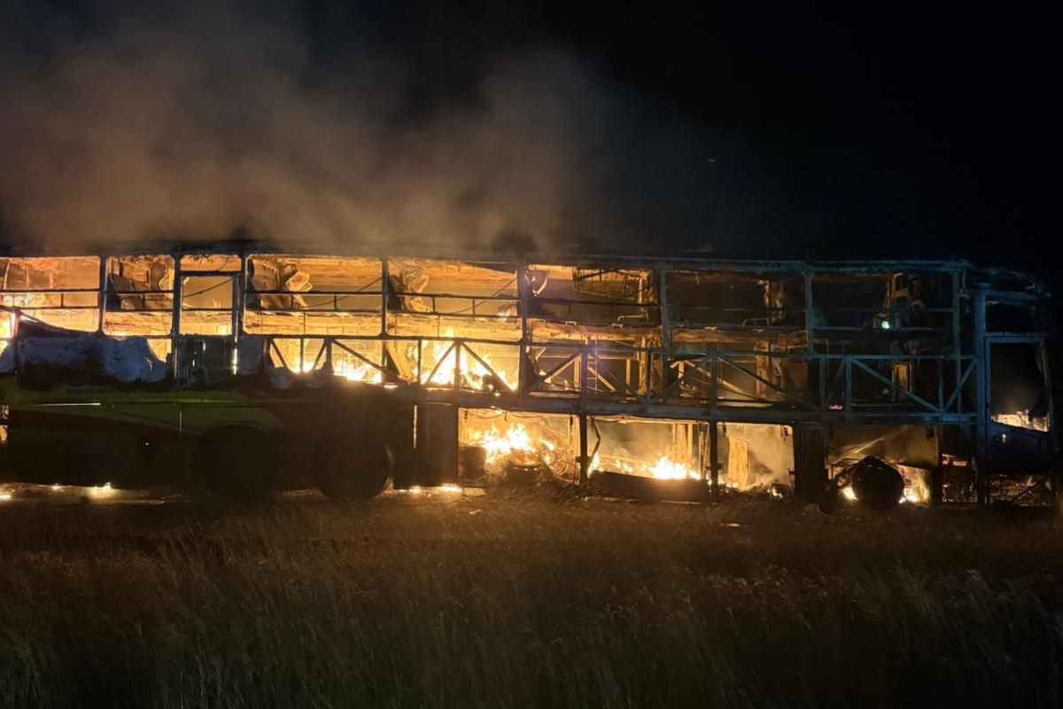 Volvo Bus Fire Accident