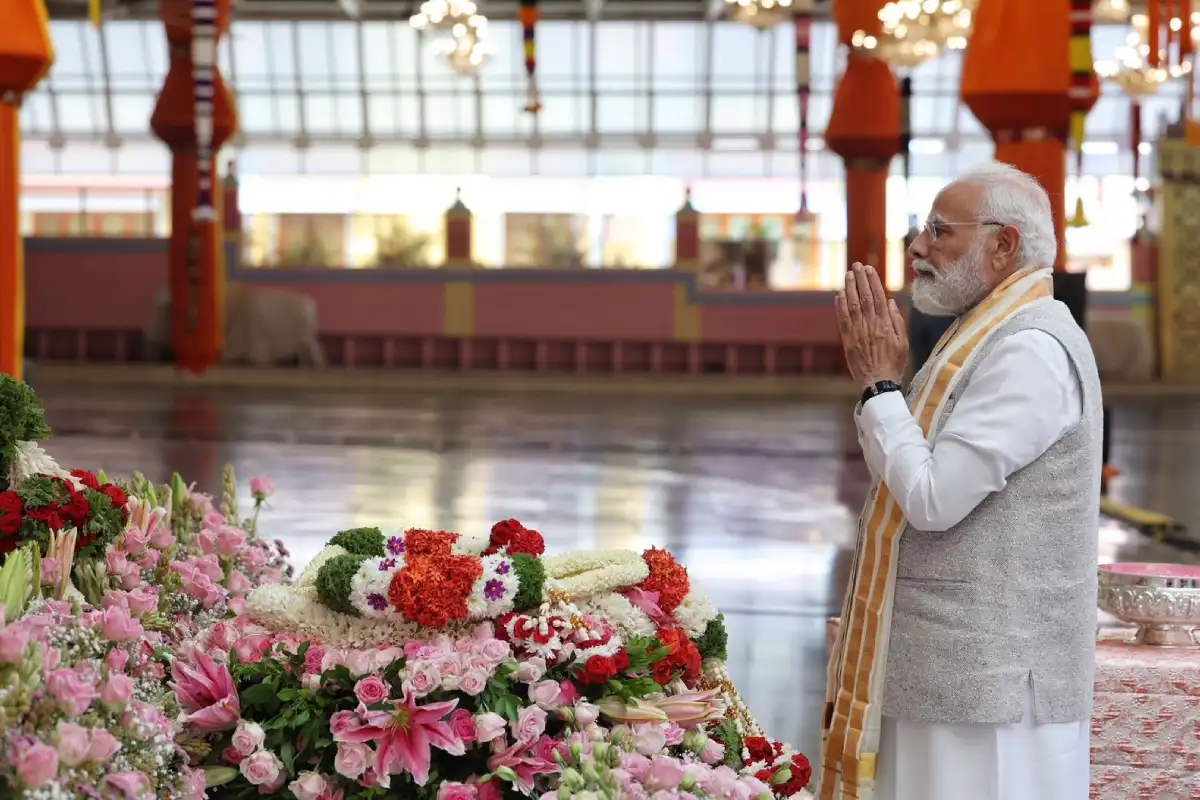 PM Modi in Puttaparthy, Andhra Pradesh