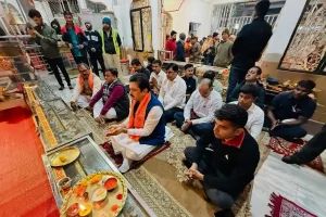 विधानपरिषद सभापति प्रा. श्री राम शिंदे ने जामसांवली हनुमान लोक में की पूजा-अर्चना और लिया आशीर्वाद