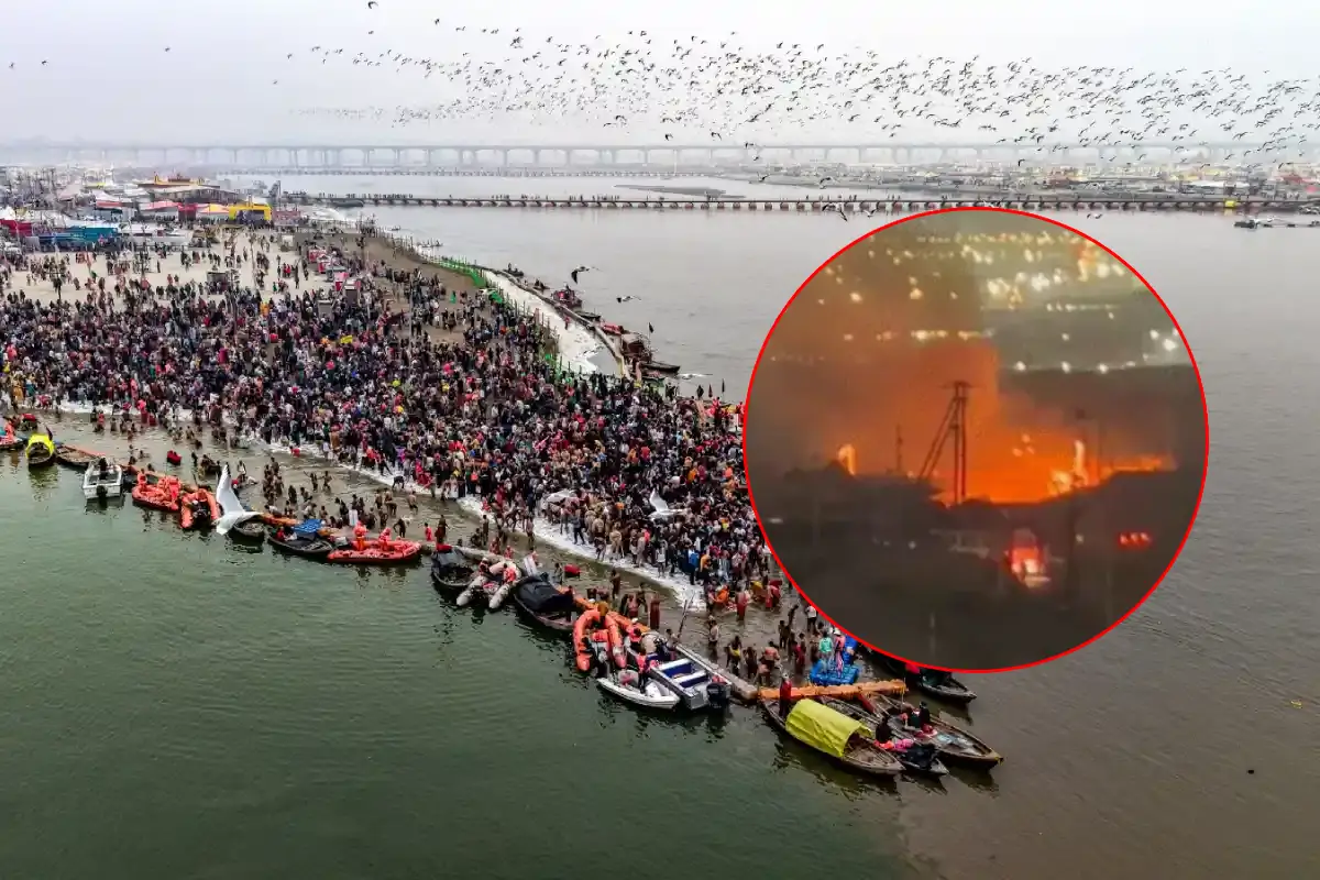 Magh Mela Prayagraj Fire: माघ मेला में लगी भीषण आग, आधा दर्जन टेंट जलकर राख
