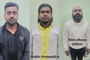 कोलकाता में अपराध की जांच के दौरान तीन आरोपियों की गिरफ्तारी