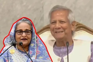 बांग्लादेश के चुनाव पर शेख हसीना का तीखा प्रहार, चुनाव रद्द करने और यूनुस के इस्तीफे की मांग
