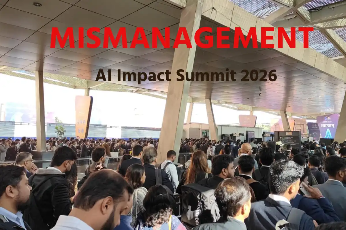 AI Summit में इंतजामों पर सवाल