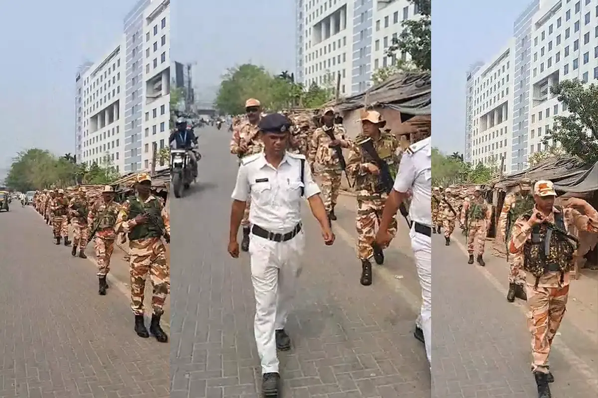 Central forces deployed Bidhannagar Commissionerate West Bengal election 2026: विधान नगर क्षेत्र में वोट से पहले दो कंपनी केंद्रीय बल पहुंची