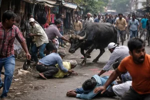 Nagpur News: नागपुर के महल इलाके में भैंस का तांडव, करीब 10 लोग घायल