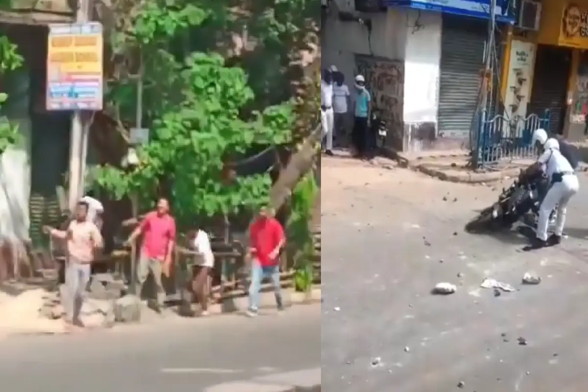 Kolkata Girish Park BJP TMC clash: पीएम मोदी की कोलकाता रैली से पहले गिरीश पार्क में BJP-TMC कार्यकर्ताओं के बीच पथराव, पुलिस अफसर व BJP नेता घायल, TMC का 50 से अधिक कार्यकर्ता घायल होने का दावा।