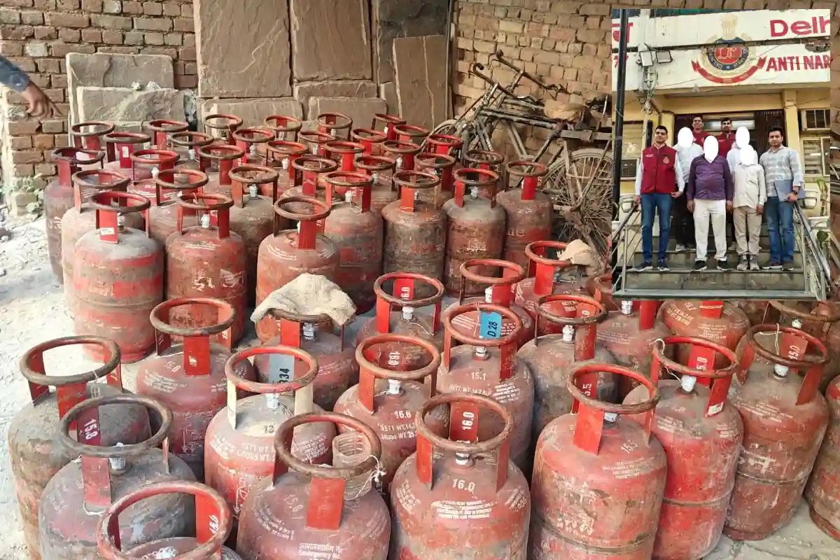 दिल्ली में अवैध एलपीजी रैकेट का पर्दाफाश: 183 सिलेंडर बरामद, 4 आरोपी हिरासत में