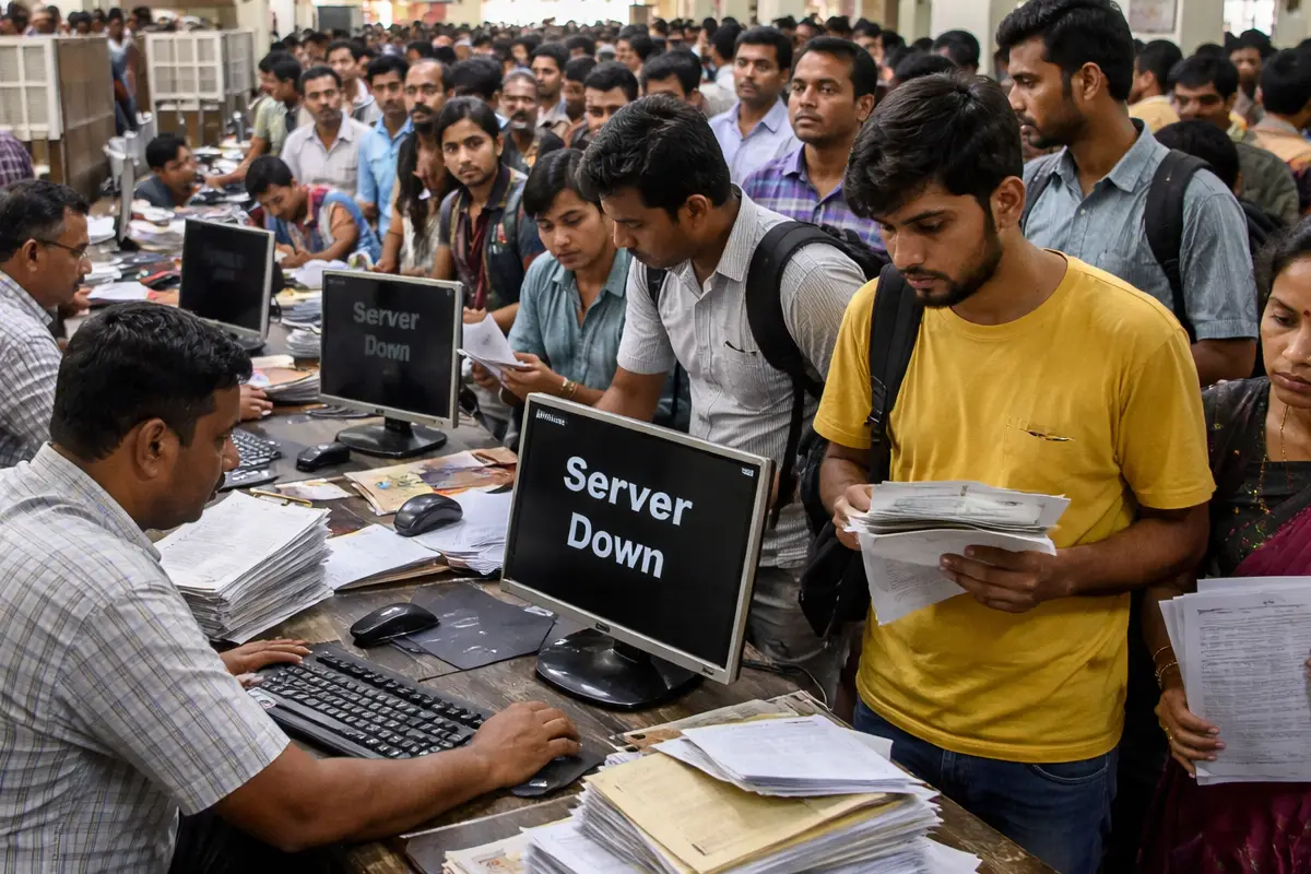 Maharashtra government server down certificate not being made April: महाराष्ट्र सरकार का सर्वर डाउन - नागपुर समेत पूरे राज्य में आय, आर्थिक रूप से कमज़ोर वर्ग व नॉन-क्रिमिनल प्रमाणपत्र नहीं बन रहे। 3-4 अप्रैल की डेडलाइन वाले आवेदक परेशान।
