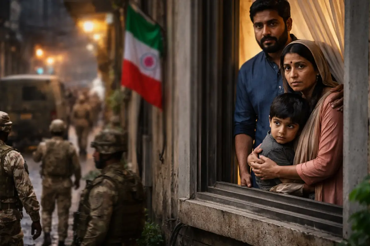 Indian Embassy Iran safety advisory: ईरान में भारतीय दूतावास का अलर्ट - 48 घंटे घर में रहें, सैन्य ठिकानों से दूरी बनाएं। बढ़ते तनाव के बीच जारी हुई जरूरी सलाह।