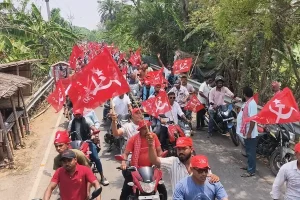 Jalangi assembly election: जलंगी में सीपीआईएम प्रत्याशी के समर्थन में जोरदार प्रचार और बाइक रैली
