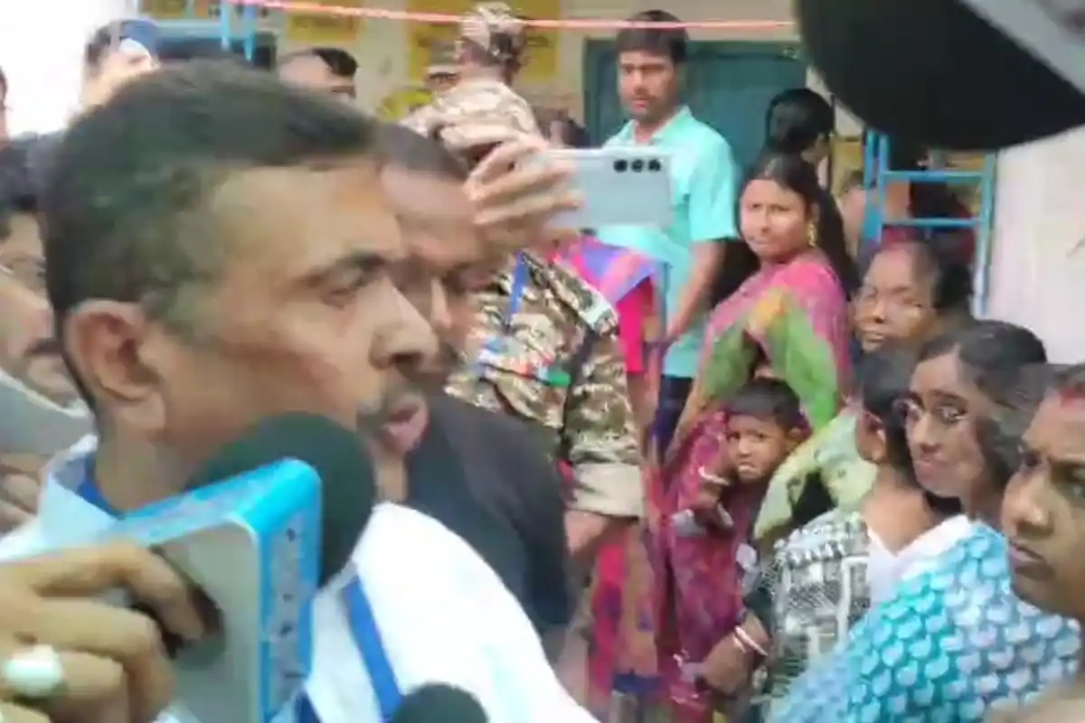 Suvendu Adhikari BLO phone use polling booth Nandigram: नंदीग्राम में मतदान के दौरान फोन इस्तेमाल पर विवाद, शुभेंदु अधिकारी ने दी चेतावनी