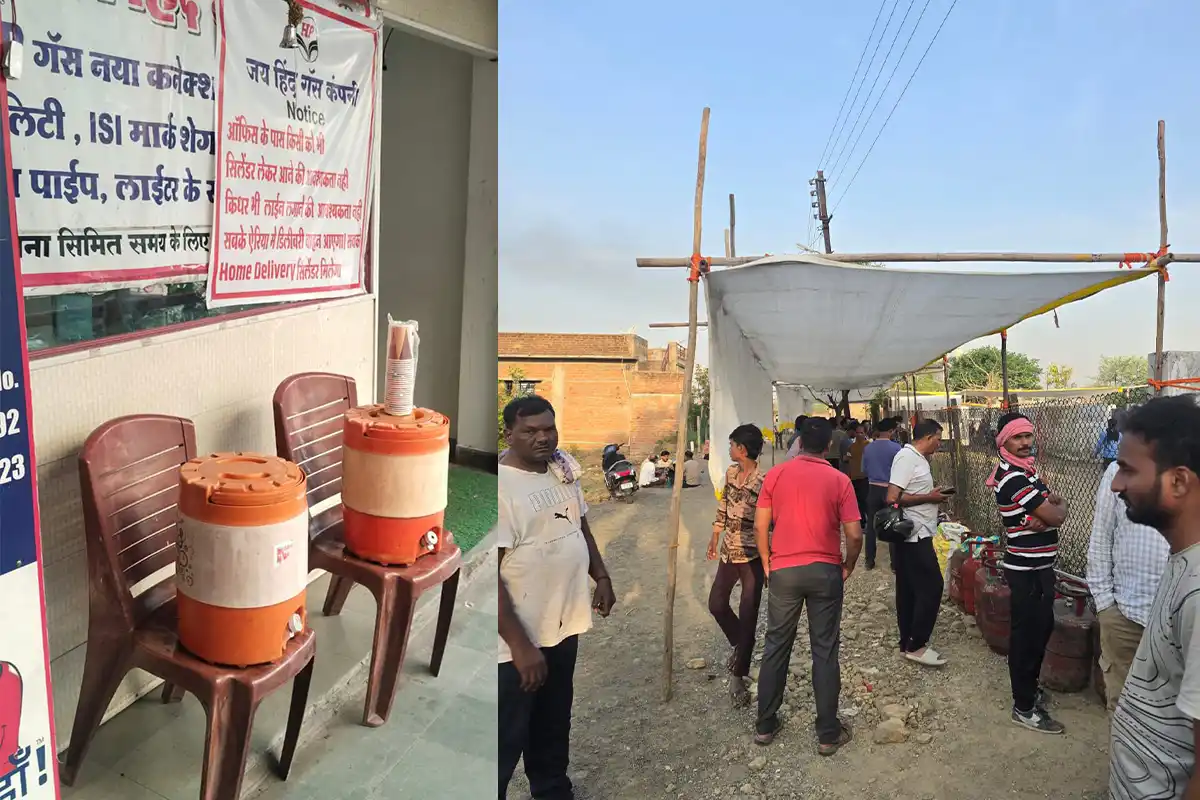Nagpur gas agency shade drinking water heatwave: गैस केंद्रों पर ग्राहकों के लिए छाया और पानी की नई व्यवस्था