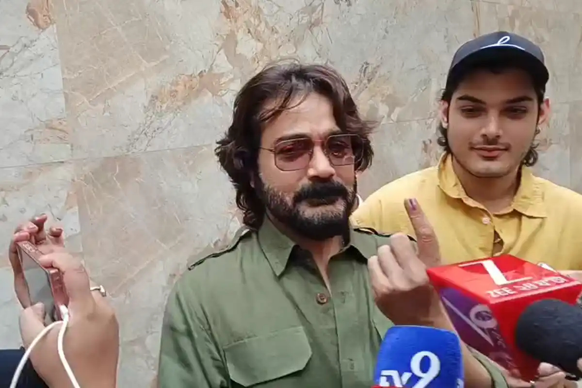 Prosenjit Chatterjee votes Ballygunge election: बालीगंज में अभिनेता ने बेटे के साथ डाला वोट