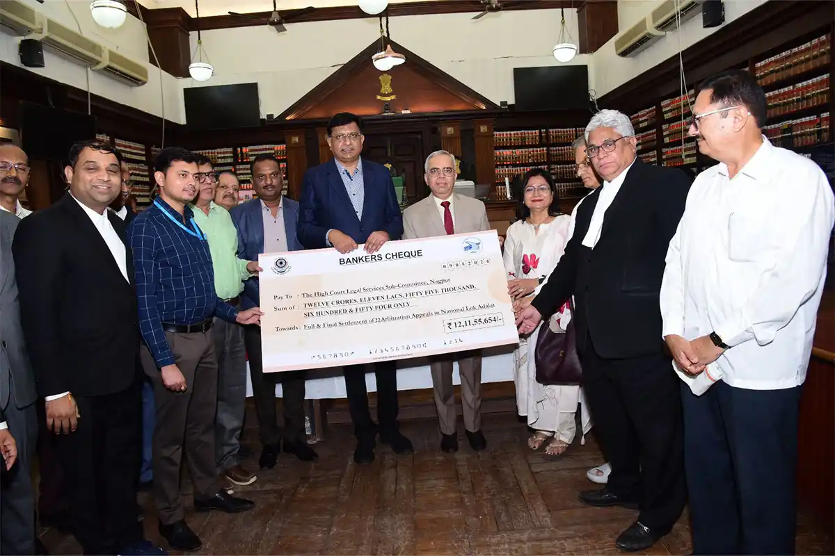 Nagpur National Lok Adalat compensation: नागपुर में 38 मामलों का निपटारा, दावेदारों को मिला 12 करोड़ रुपये से अधिक मुआवजा
