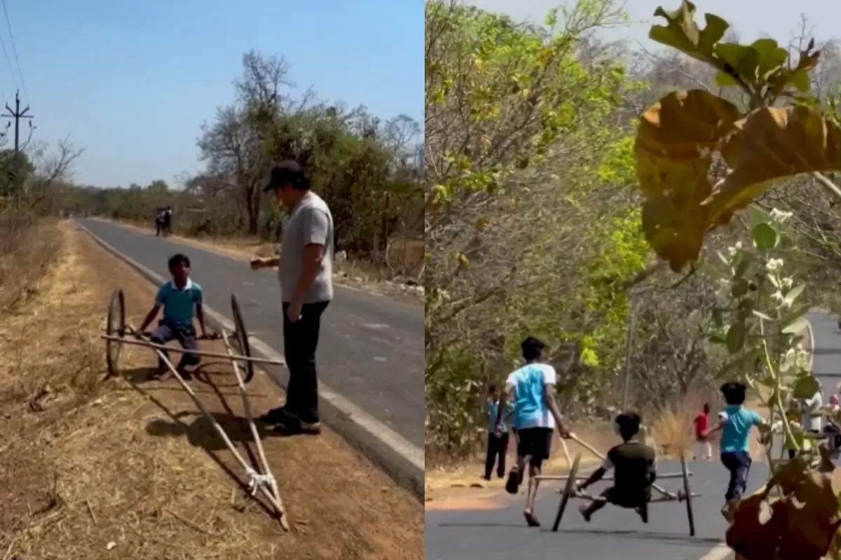 बच्चों की देसी कार देखकर रुक गए सचिन तेंदुलकर