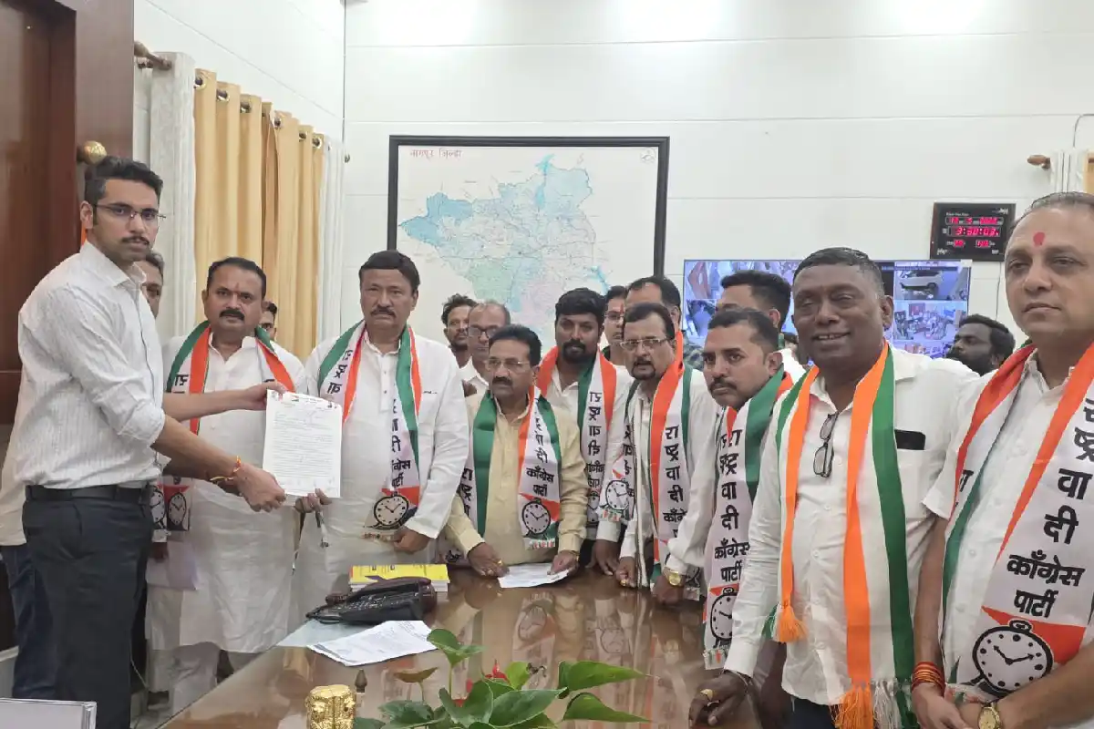 NCP protest against VIPL Decofurn towing company Nagpur: नागपुर में टोइंग व्यवस्था को लेकर राष्ट्रवादी कांग्रेस का बड़ा विरोध प्रदर्शन