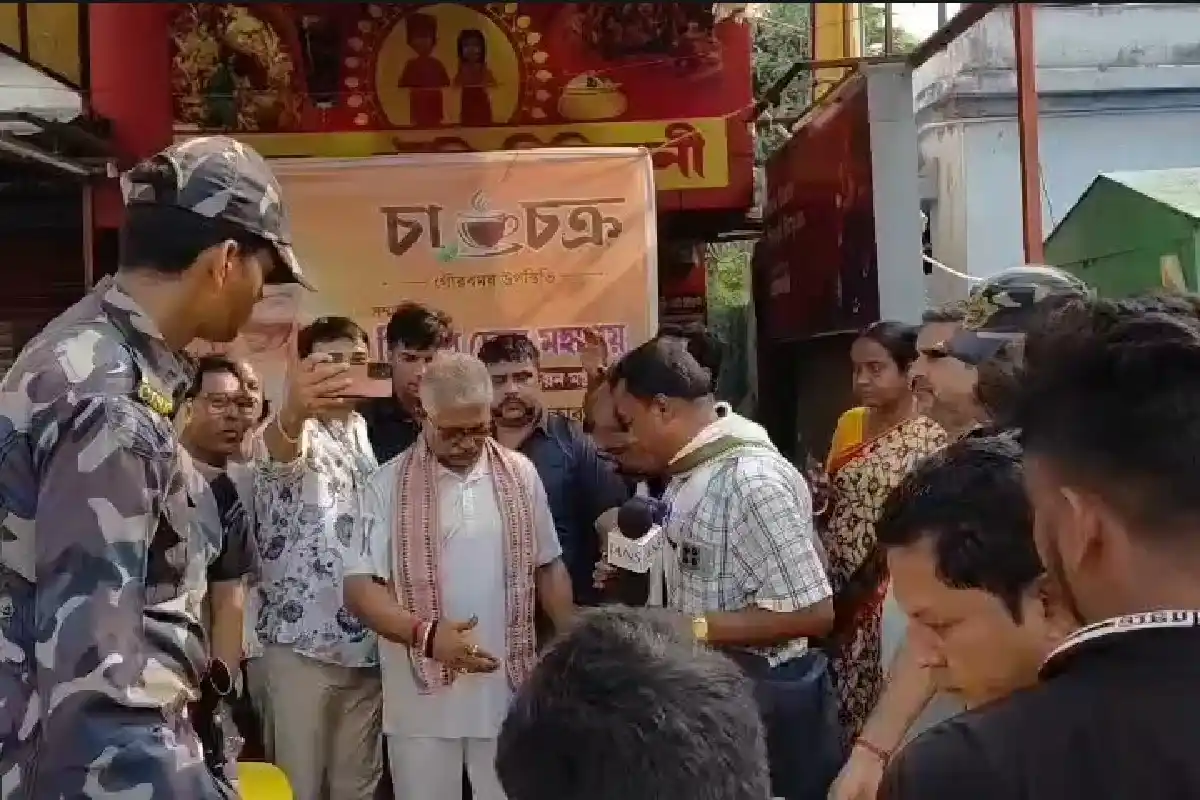 Dilip Ghosh Medinipur visit after becoming minister West Bengal: मंत्री बनने के बाद पहली बार मेदिनीपुर पहुंचे दिलीप घोष, चाय चर्चा में कार्यकर्ताओं से मुलाकात