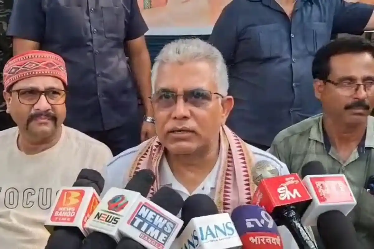 Dilip Ghosh Medinipur visit after becoming minister West Bengal: मंत्री बनने के बाद पहली बार मेदिनीपुर पहुंचे दिलीप घोष, चाय चर्चा में कार्यकर्ताओं से मुलाकात