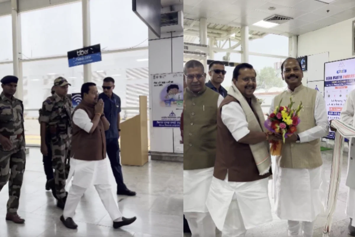 रांची पहुंचे भाजपा के राष्ट्रीय अध्यक्ष नितिन नवीन, एयरपोर्ट पर हुआ भव्य स्वागत