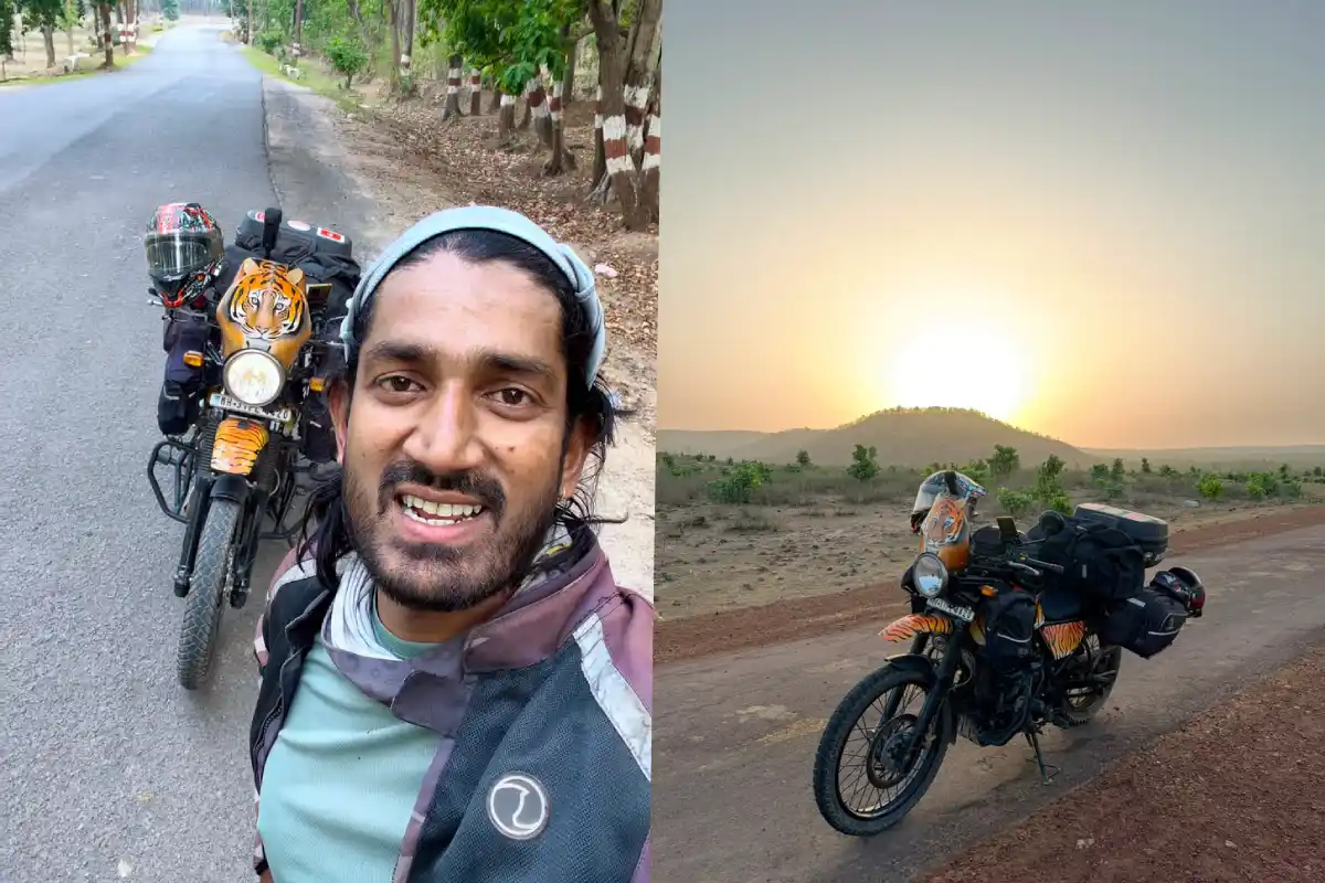 Nagpur News: मोटरसाइकिल से भारत के सभी 58 टाइगर रिजर्व का सफर पूरा करने जा रहे हैं आशिष यादव