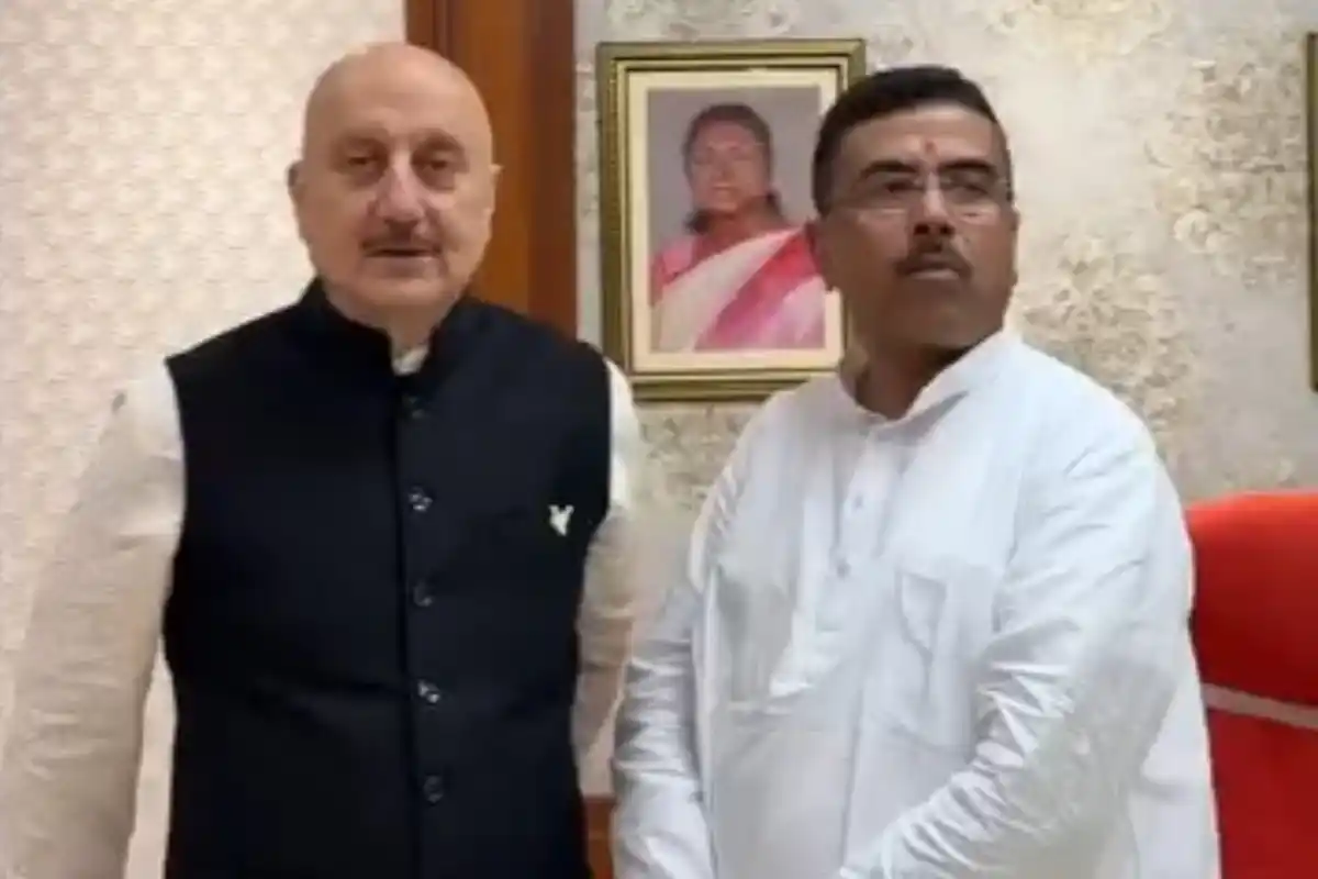 Anupam Kher meets Chief Minister Suvendu Adhikari Nabanna Kolkata: नवान्न में मुख्यमंत्री शुभेंदु अधिकारी से अभिनेता अनुपम खेर ने की मुलाकात