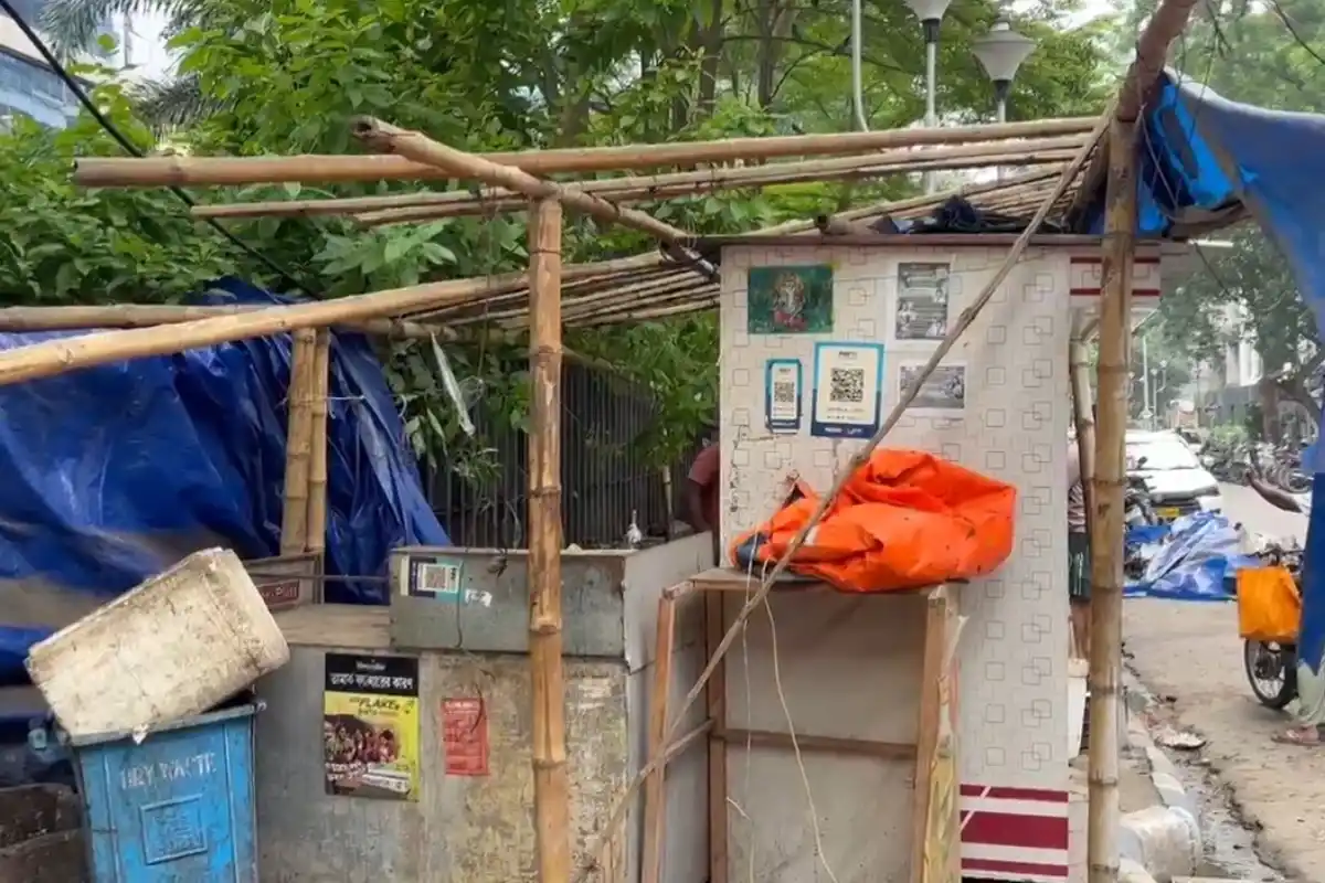 Sector five Salt Lake shop eviction notice: सेक्टर फाइव में अस्थायी दुकानों पर सख्ती, दुकानदारों की बढ़ी चिंता