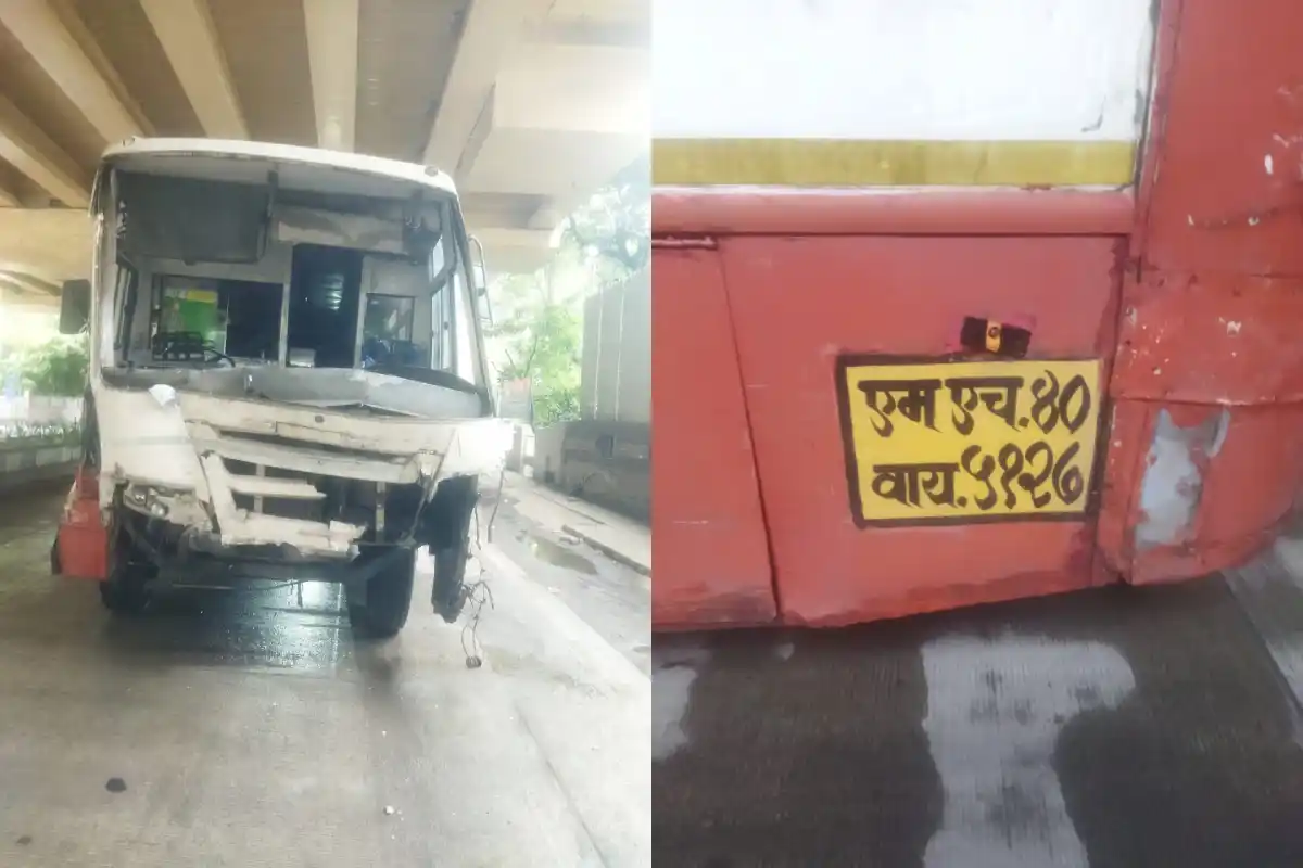 Ambazari Road ST Bus Milk vehicle Accident: नागपुर के अंबाझरी रोड चौक पर एसटी बस और दूध से भरे वाहन की जोरदार टक्कर, कई लोग घायल, बड़ा हादसा टला