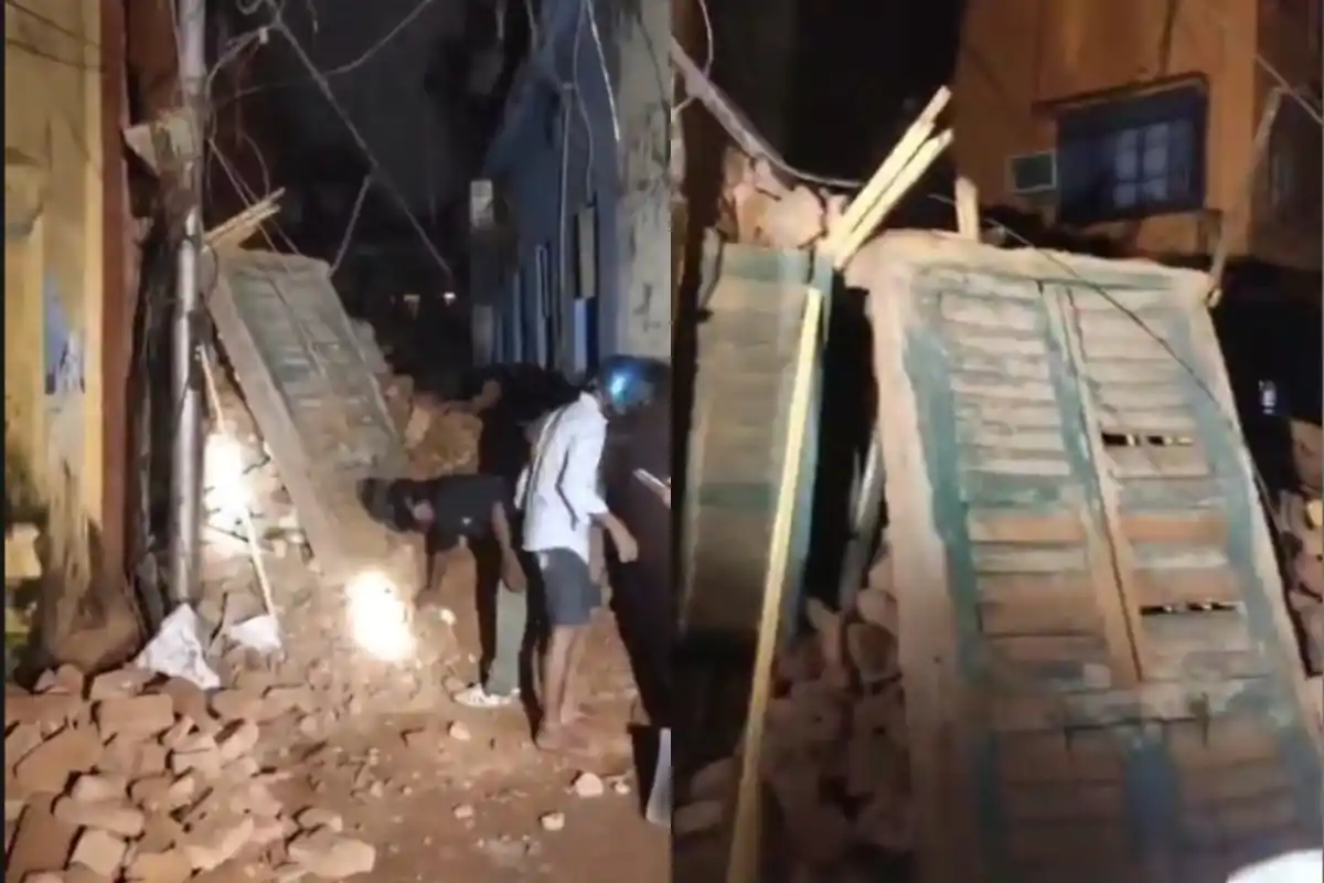 Madan Mitra Harish Chatterjee Street damaged building visit Kolkata: हरीश चटर्जी स्ट्रीट में टूटा मकान देखने पहुंचे कमरहाटी विधायक मदन मित्र