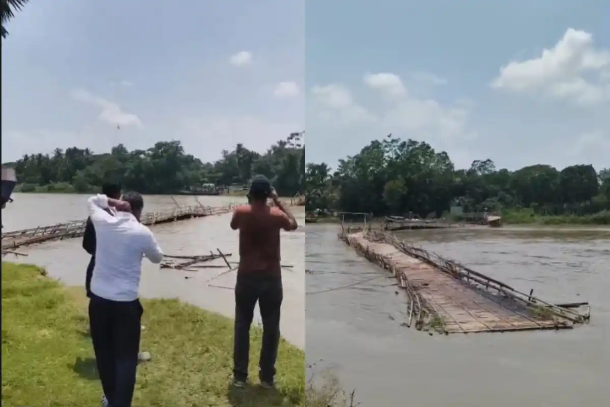 Howrah Kulia Bamboo Bridge Washed Away: मंदेश्वरी नदी में बहा कुलिया का बांस का पुल, हावड़ा के द्वीप क्षेत्र के करीब 50 हजार लोगों की बढ़ी परेशानी