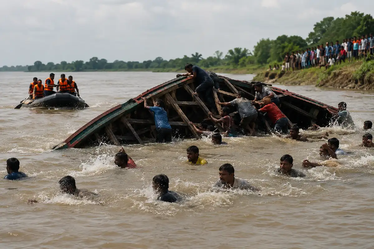Ganga Boat Accident: राघोपुर में गंगा की तेज धार में पलटी मजदूरों से भरी नाव, लापता मजदूरों की तलाश जारी